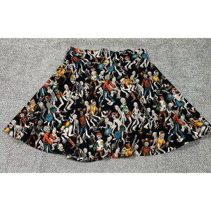 Folter‎ Skirt Womens Medium Skater Zombie Grunge Emo Goth Cotton